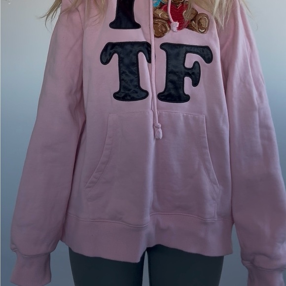 Teddy Fresh Sweaters - Teddy Fresh Valentine’s Pink Hoodie with Bear